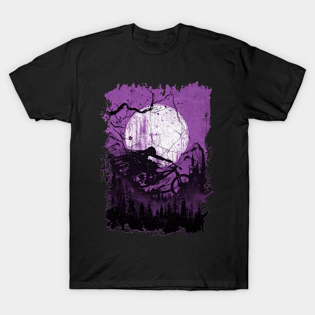 MTB Purple Art T-Shirt by OneRedFox